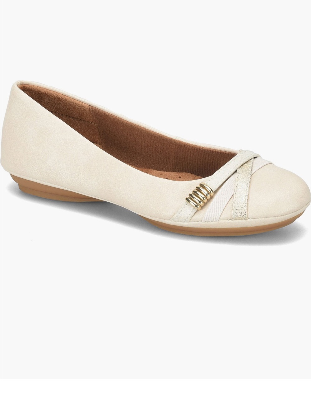 NEW! Eurosoft Shainna Ballet Flat in Cream Size 8